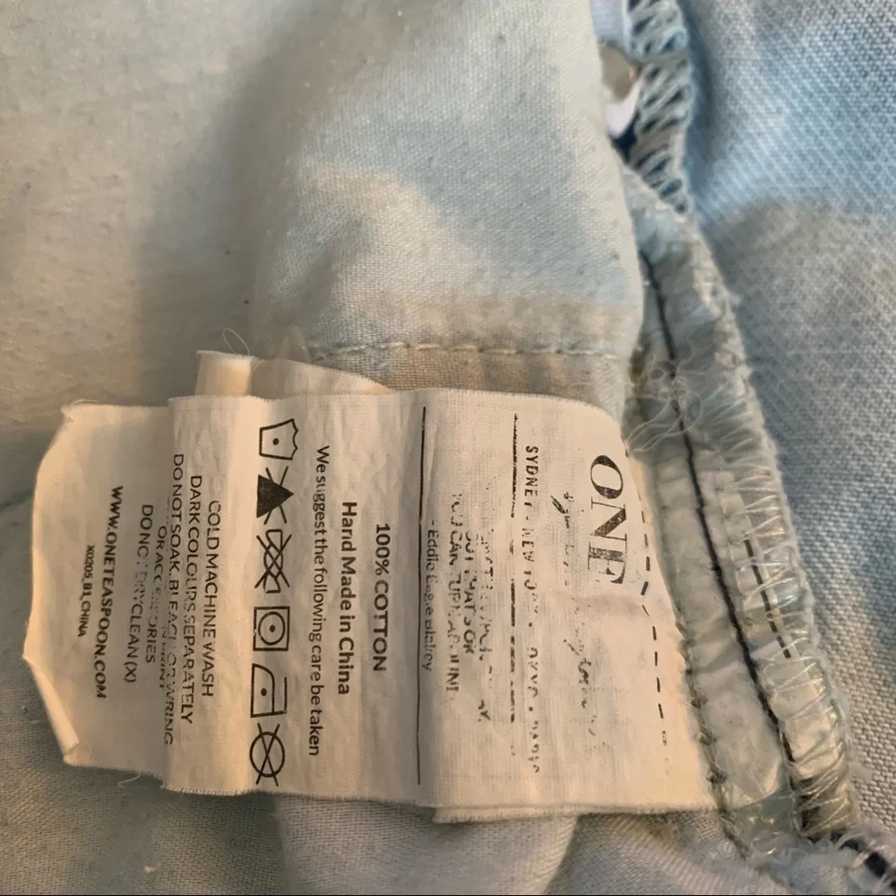 One Teaspoon Bandits Denim Shorts Sz 25 - Picture 14 of 15